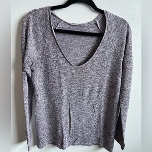 Long Sleeve Loose Fit Purple Shirt